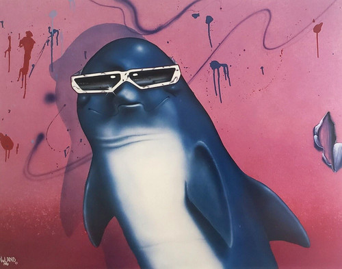 Wyland punk dolphin - punk, graffiti