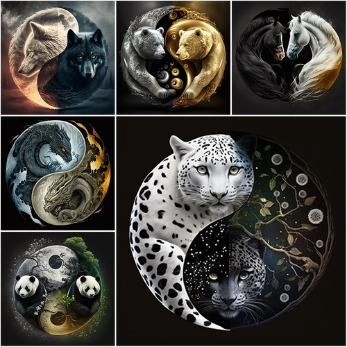 Full drill yin yang animals - animals, 5d