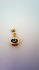 14ct Gold Evil Eye Pendant (C2225 stamped)    (D)