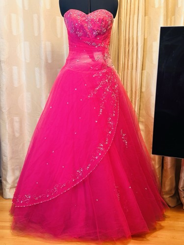 Pink tulle ball - ball, gown