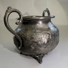 Victorian silver plate sugar - victorian,