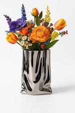Liquid Chrome Ceramic Vase -