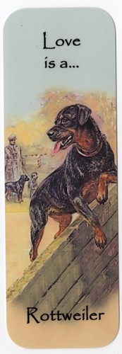 Rottweiler dog bookmark - rottweiler,