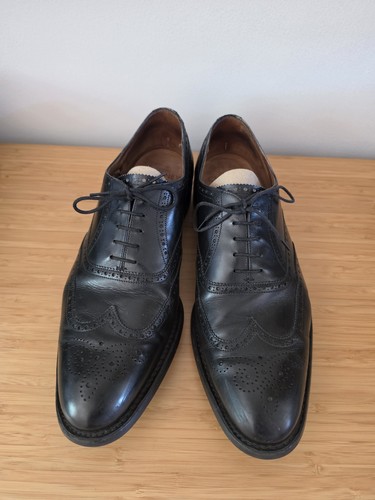 Cheaney black leather brogue - black,
