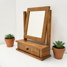 Sawn Oak Mirror For Dressing