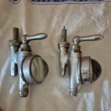 Pair of Vintage/Antique Pearl Bar Optic. Glass & Stainless Steel.