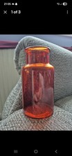 Small Red Glass Jar/Base-