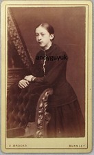 CDV YOUNG LADY AT CHAIR BY