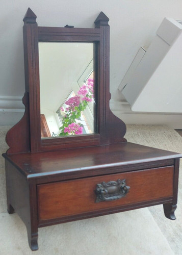 Antique hall mirror - and, glove