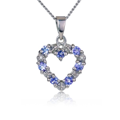 Natural tanzanite heart - tanzanite,