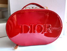 Dior Red Top Handle Pouch Bag