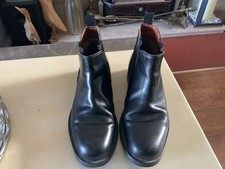 Men’s Black Leather Dealer Boots. Size 11