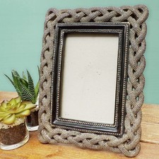 Vintage Metal Picture Frame 6x4 Photo Silver Ornate Small Unusual Boho Ethnic