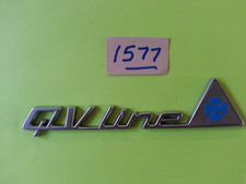 USED Genuine Alfa Romeo QV Line matte silver & blue clover leaf Badge Emblem.