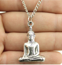 Buddha Spiritual Awakening Buddhist Chain Necklace Jewellery Friend Yoga Gift 