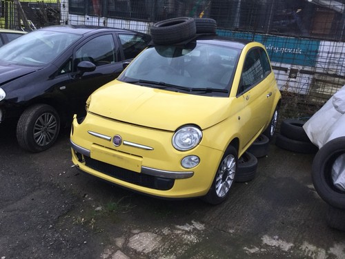Fiat 500 lounge 2009 yellow - fiat,