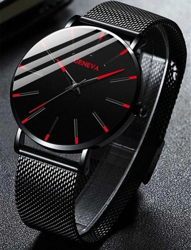 Mens watches black red - mens,