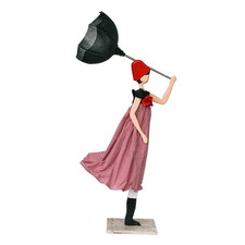 85cm Tall Windswept Lady Lamp
