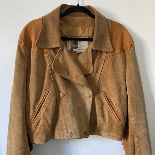 Vintage 1980s tan suede - tan,