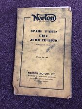 Motor cycle spare parts list Norton Jubilee 1959