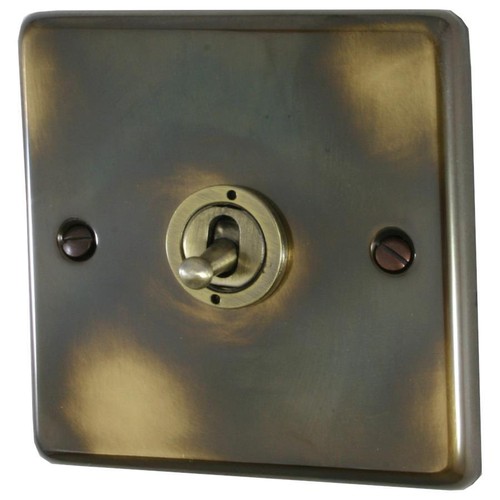 Aged antique brass - aged, toggle