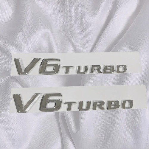 2pcs chrome turbo - turbo, emblem