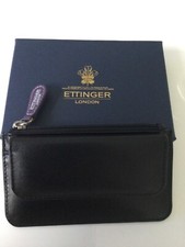 ETTINGER BLACK LEATHER CARD &