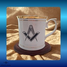 Vintage Bone China Masonic Tankard  2005  Vale Lodge 5256 - 9 cm x 9cm