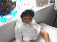Hand Knitted White Fluffy