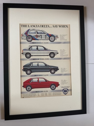 Original framed lancia delta - original,