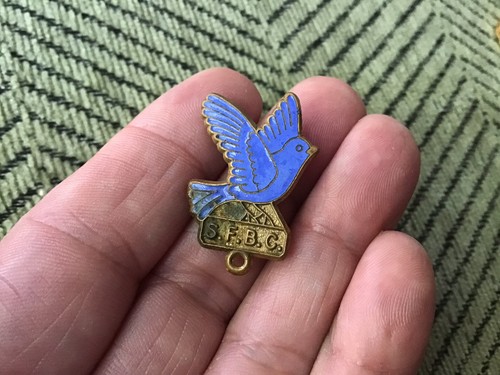 Vintage sfbc enamel bluebird - enamel,