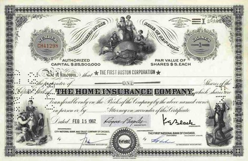 Home insurance company 1962 - insurance,