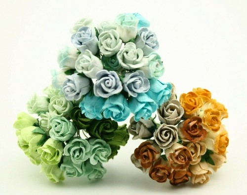 15x rose buds mulberry paper - buds,