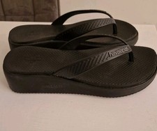 Havaianas High Platform Flip Flop Sandals Size Uk 3 wedge
