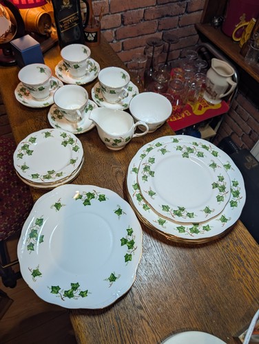Vintage colclough ivy - vintage, leaf"