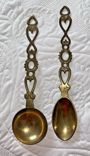 Two vintage indian cast brass - cast,