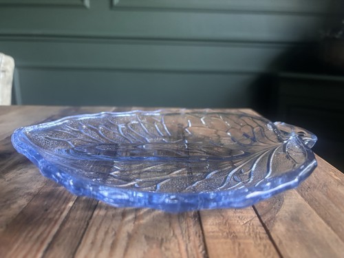 Retro blue glass - glass, leaf