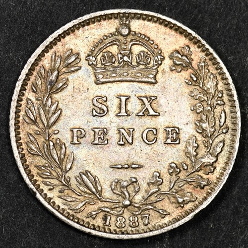 1887 queen victoria sixpence - queen,