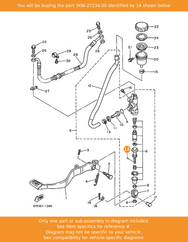 Yamaha pin brake - pin,,