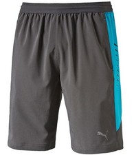 New Mens PUMA Woven Stretch Shorts Pants Sports Gym Summer Knee Length - Grey