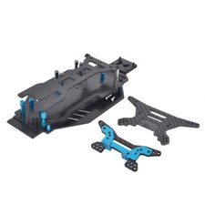 Custom Carbon Lower Deck Chassis W/Shock Tower Kit for Tamiya DF-03 Dark Impact