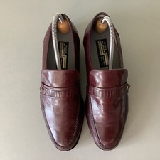 Mens Italian leather shoes Silga oxblood brown UK Size 8 Eu 42