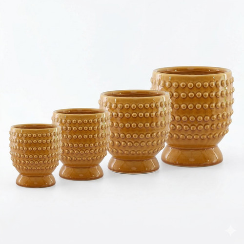 Indoor ceramic pedestal plant - indoor,