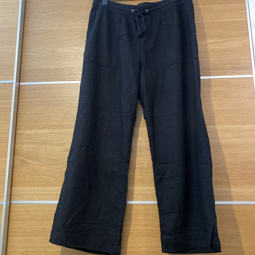 Black faux linen regular - faux,