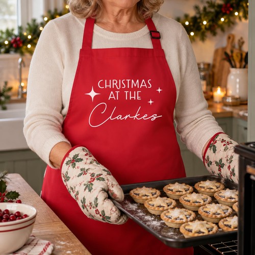 Personalised christmas apron - personalised,