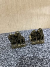 Antique Pair Of Brass Bookends