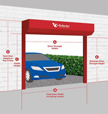 Electric Aluminium Roller garage doors made to size from 7ft to 16ft