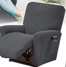 Armchair Cover Super Soft Chair Covers for Living Room, Grey very stretchy  