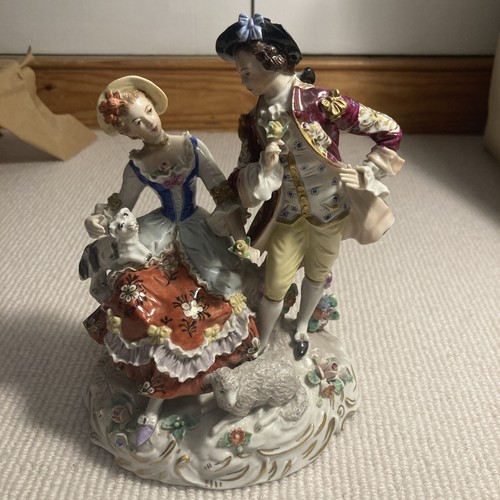 German porcelain courting - german,