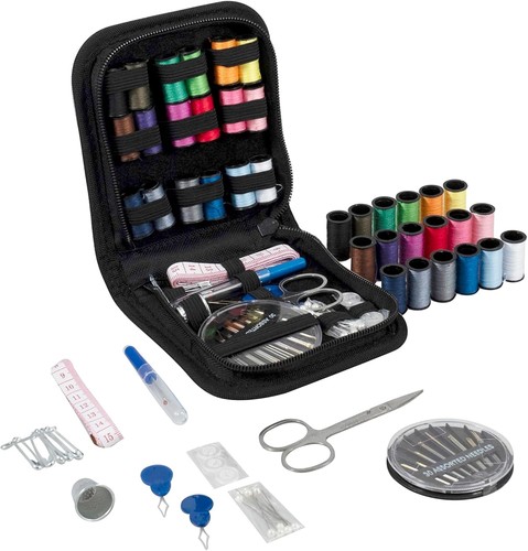 Sewing kit with case - sewing,
